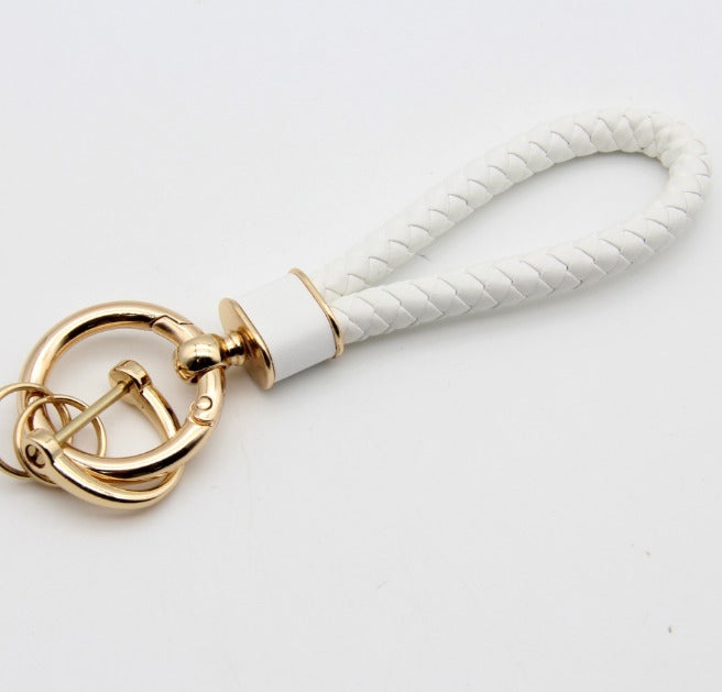 Chaveiro de Couro Trançado e Inox - Kapzy