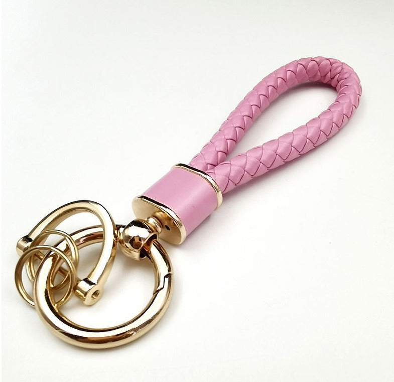 Chaveiro de Couro Trançado e Inox - Kapzy