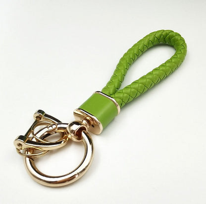 Chaveiro de Couro Trançado e Inox - Kapzy