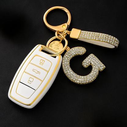 Chaveiro Letra Inicial com Strass - Kapzy