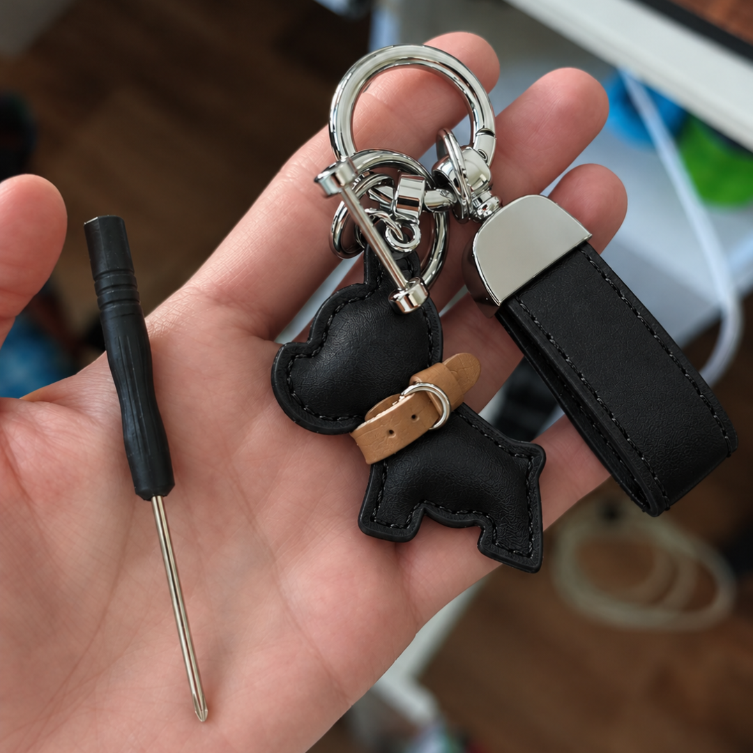 Chaveiro Mini Couro PU + Cachorro - Kapzy