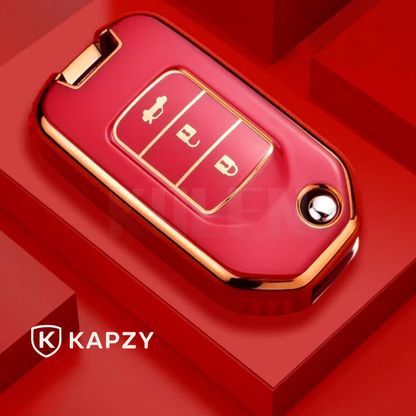 Case para Honda Civic, HRV, CR-V, Accord, Fit, City Canivete 3 Botões - Kapzy
