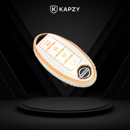 Case para Nissan X-Trail, Tiida, Altima, Pathfinder, Kicks, Livina, Sentra Presença (4 Botões) - Kapzy