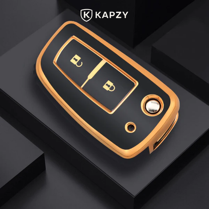 Case para Nissan X-Trail, Tiida, Altima, Pathfinder, Kicks, Livina, Sentra Canivete (2 Botões) - Kapzy