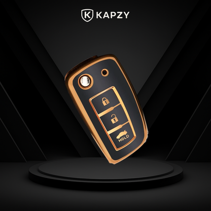 Case para Nissan X-Trail, Tiida, Altima, Pathfinder, Kicks, Livina, Sentra Canivete (3 Botões) - Kapzy
