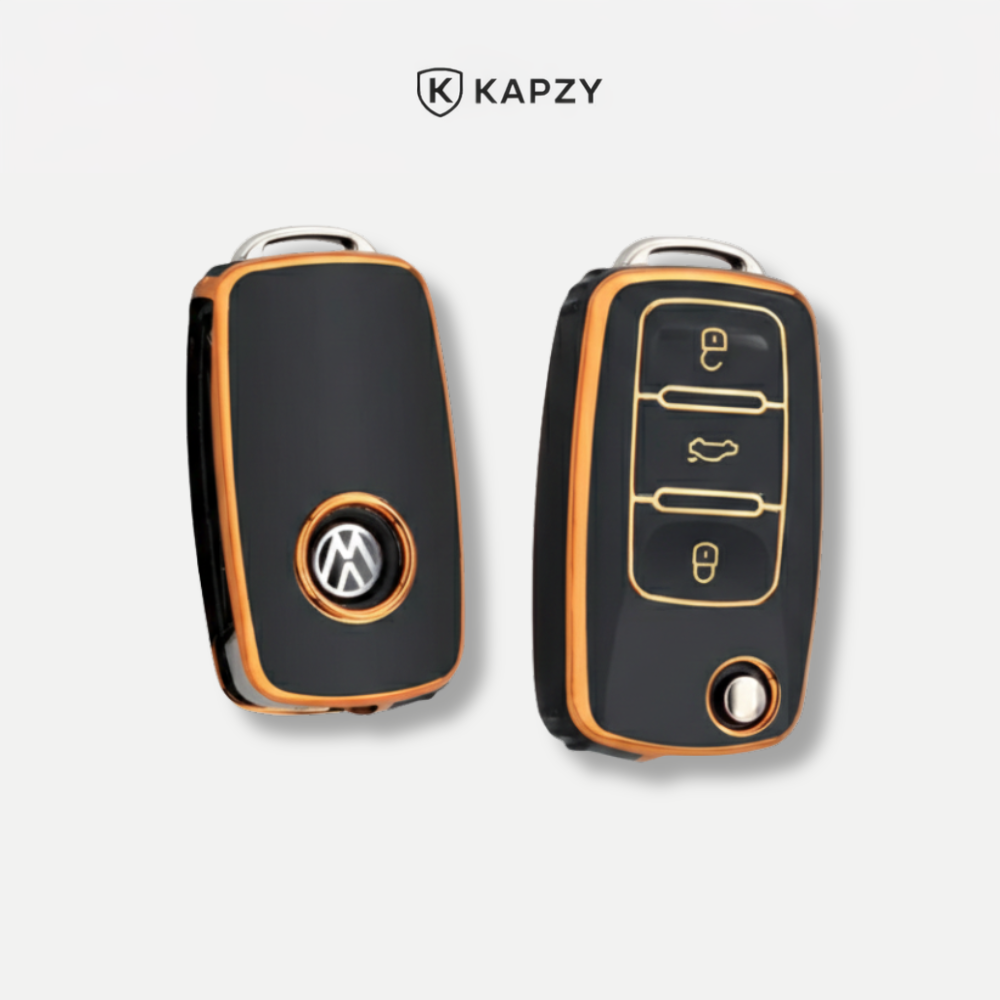 Case para Volkswagen Polo, Tiguan, Passat, Golf, Jetta, Bora, Gol, Voyagem, Amarok, Up (3 botões) - Kapzy