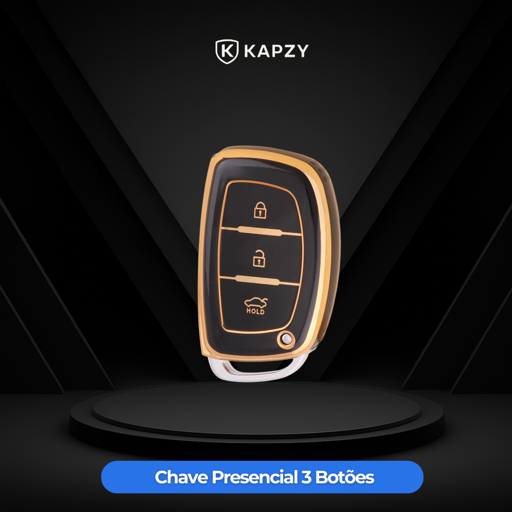 Case para Hyundai Tucson, Sonata, Santa Fe, Elantra, ix35, Hb20 3 Botões Presença - Kapzy