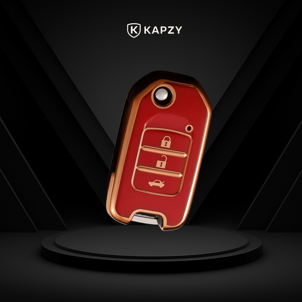 Case para Honda Civic, HRV, CR-V, Accord, Fit, City Canivete 3 Botões - Kapzy