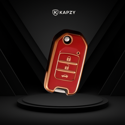 Case para Honda Civic, HRV, CR-V, Accord, Fit, City Canivete 3 Botões - Kapzy