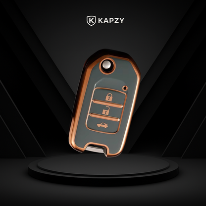 Case para Honda Civic, HRV, CR-V, Accord, Fit, City Canivete 3 Botões - Kapzy