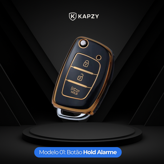 Case para Hyundai Tucson, Sonata, Santa Fe, Elantra, ix35, Hb20 Botão Hold Alarme - Kapzy