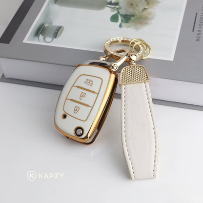 Case para Hyundai Tucson, Sonata, Santa Fe, Elantra, ix35, Hb20 Botão Hold Alarme - Kapzy