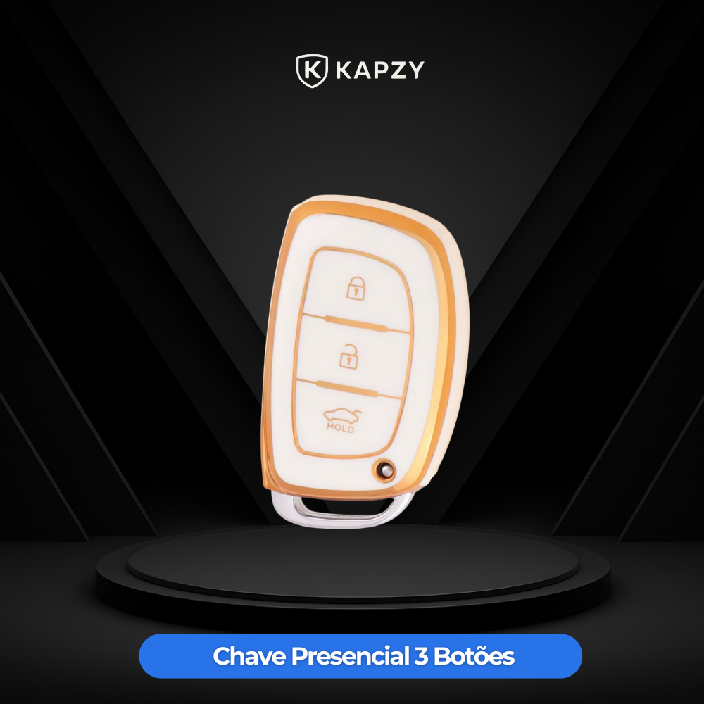 Case para Hyundai Tucson, Sonata, Santa Fe, Elantra, ix35, Hb20 3 Botões Presença - Kapzy