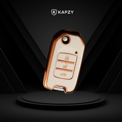 Case para Honda Civic, HRV, CR-V, Accord, Fit, City Canivete 3 Botões - Kapzy