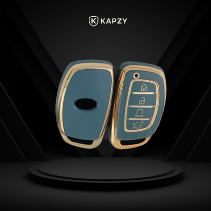 Case para Hyundai Tucson, Sonata, Santa Fe, Elantra, ix35, Hb20, Creta 4 Botões Presença Modelo 02 - Kapzy