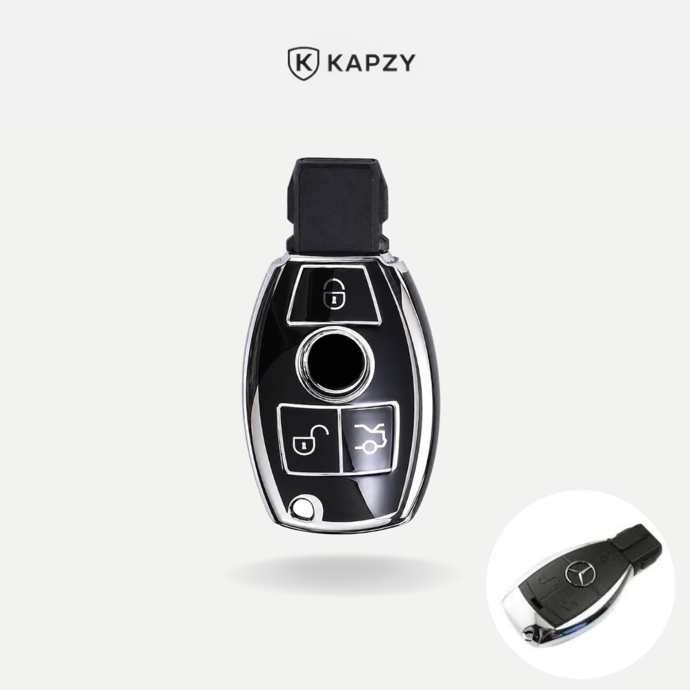 Case para Mercedes Benz Classe A, C, E, S e G modelos GLA, CLA, GLK, GLC, CLS, W204, W463, W176, W251, W205 AMG (3 Botões) - Kapzy