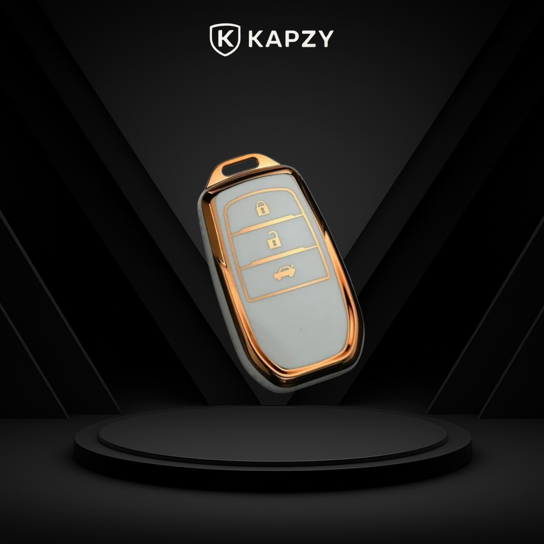 Case para Toyota Hilux, Land Cruiser 200, Camry, Corolla, RAV4, SW4, 3 Botões - Kapzy