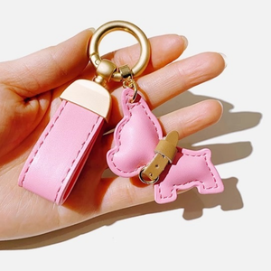 Chaveiro Mini Couro PU + Cachorro - Kapzy