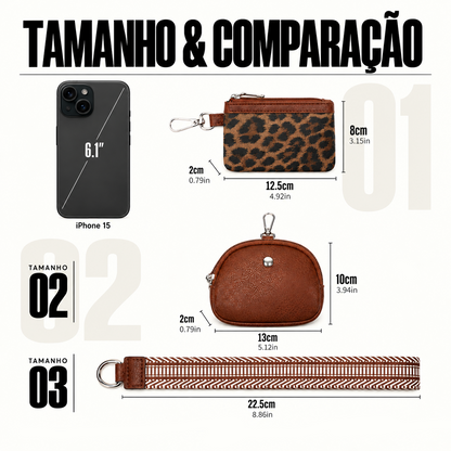 Pochete de Pulso Couro PU - Kapzy