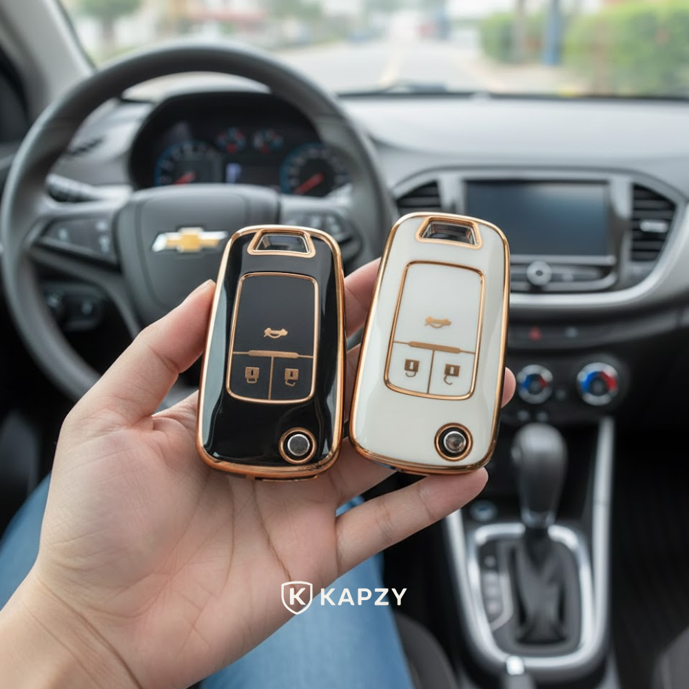 Case para Chevrolet Cruze, Tracker, Onix, S10, Malibu, Captiva, cobalt, prisma, Sonic (3 botões)  - Kapzy