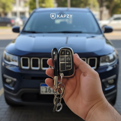 Case para Jeep Renegade, Compass, Grand Cherokee e para Dodge Ram 1500, Journey E  Fiat Toro, FastBack, Pulse (5 Botões) - Kapzy