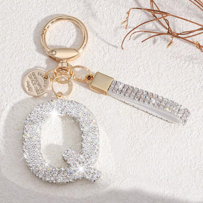 Chaveiro Letra Inicial com Strass - Kapzy