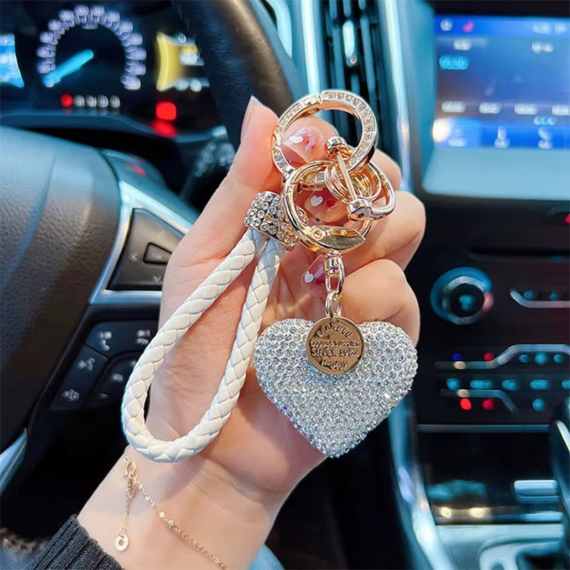 Conjunto Chaveiro Strass Coração - Kapzy