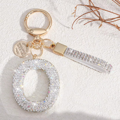 Chaveiro Letra Inicial com Strass - Kapzy