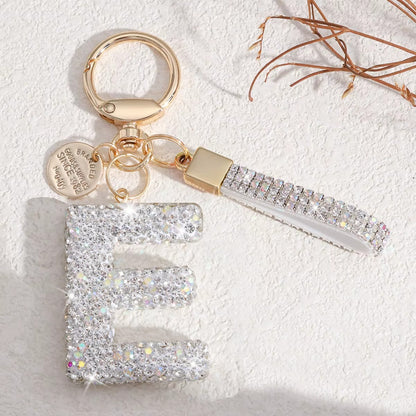 Chaveiro Letra Inicial com Strass - Kapzy