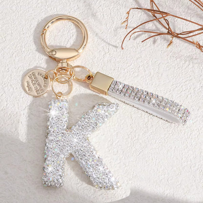 Chaveiro Letra Inicial com Strass - Kapzy