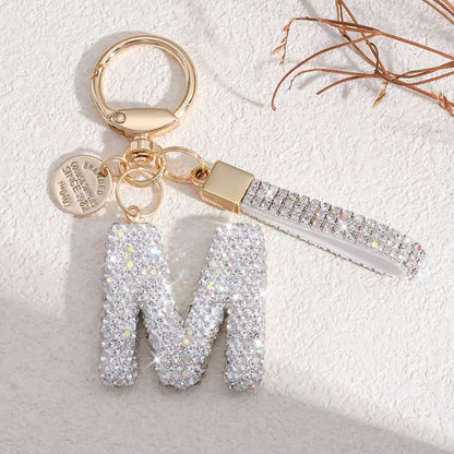 Chaveiro Letra Inicial com Strass - Kapzy