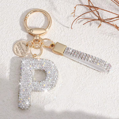 Chaveiro Letra Inicial com Strass - Kapzy
