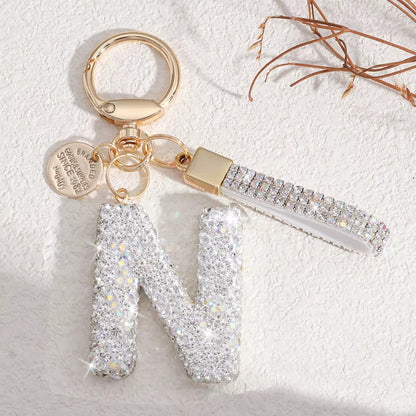 Chaveiro Letra Inicial com Strass - Kapzy