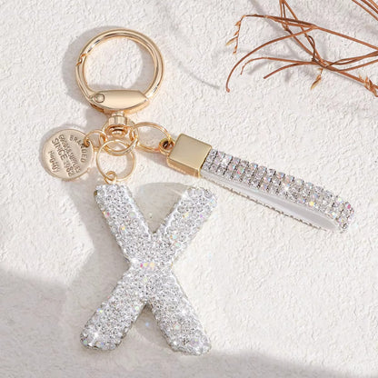 Chaveiro Letra Inicial com Strass - Kapzy