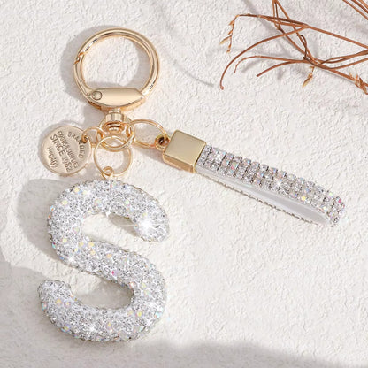 Chaveiro Letra Inicial com Strass - Kapzy